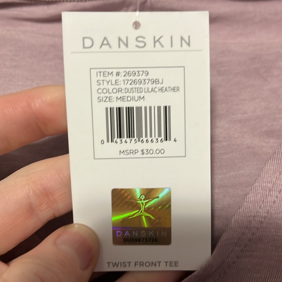NWT Danskin size medium women’s twist front tee mauve purple - Picture 9 of 9